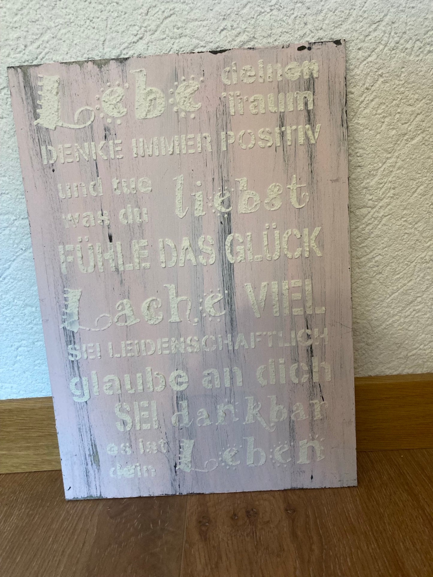 Holzschilder A4  Lebe deinen Traum