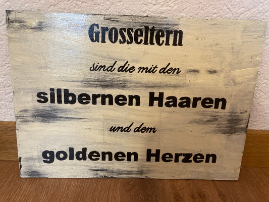 Holzschilder A4 Grosseltern sind die mit den silbernen Haaren