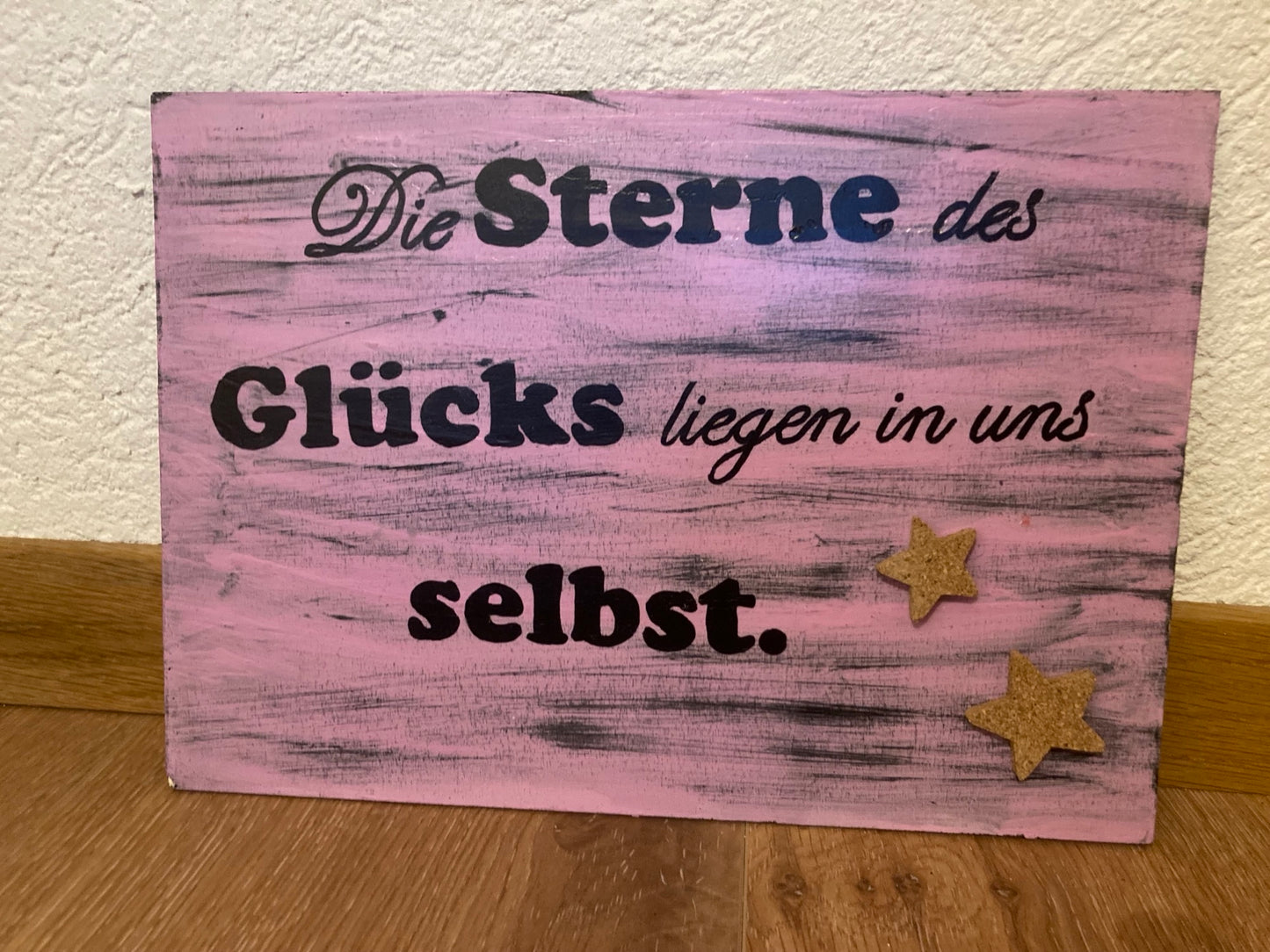 Holzschild A4 Die Sterne des Glücks