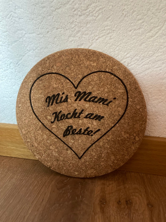 Topfuntersetzer Kork  Mis Mami kocht am Beste