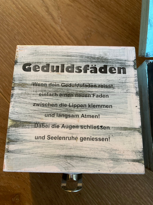 Geduldsfäden in Schatulle