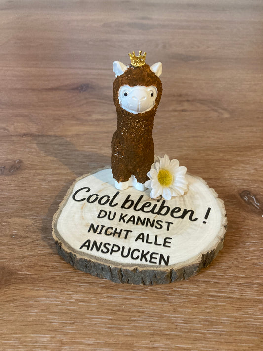 Alpaka gegossen Cool bleiben du kannst sie nicht alle anspucken