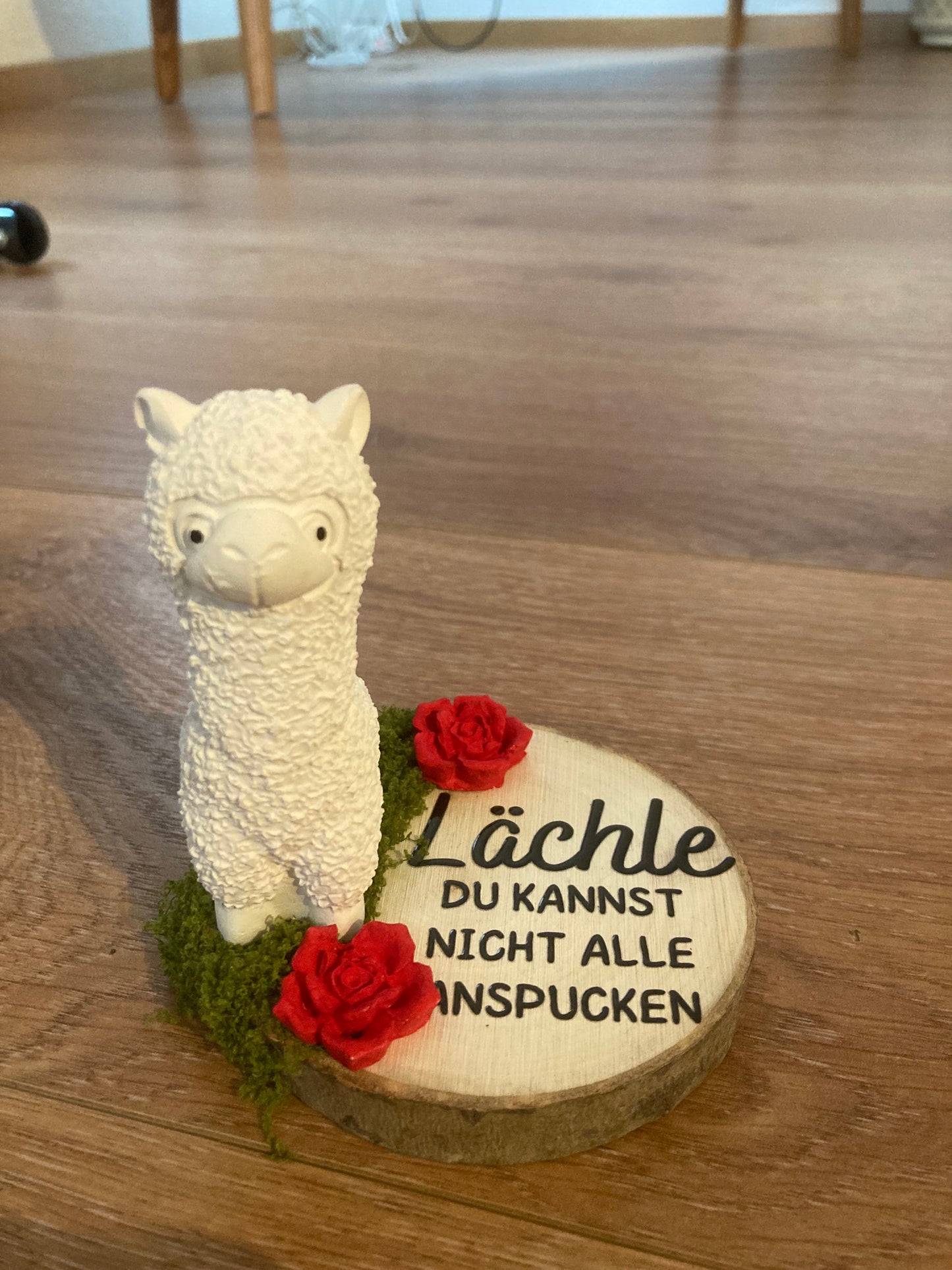 Alpaka gegossen Lächle du kannst sie nicht alle anspucken