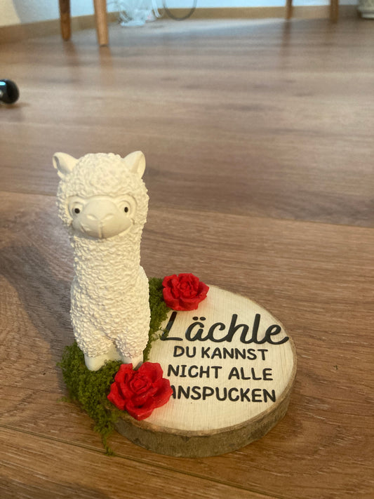 Alpaka gegossen Lächle du kannst sie nicht alle anspucken