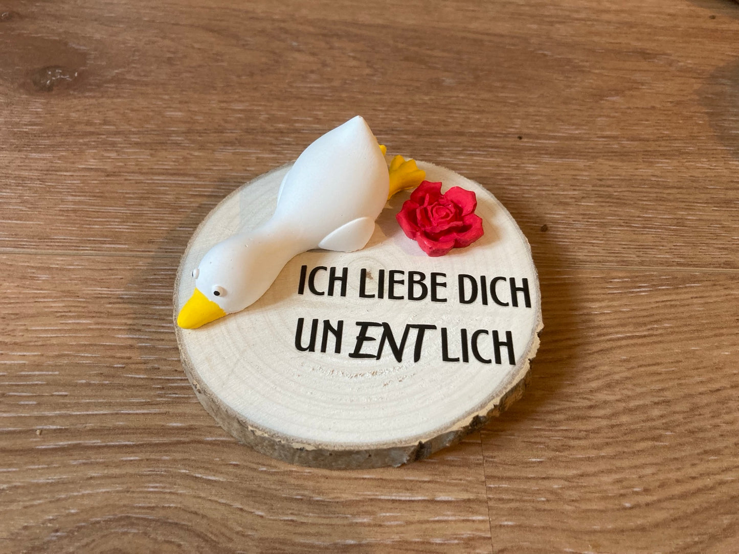 Ente gegossen Ich liebe dich unentlich