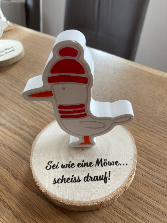 Möwe gegossen Sei wie eine Möwe, scheiss drauf