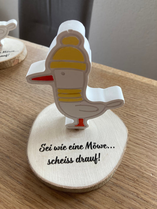 Möwe gegossen Sei wie eine Möwe, scheiss drauf