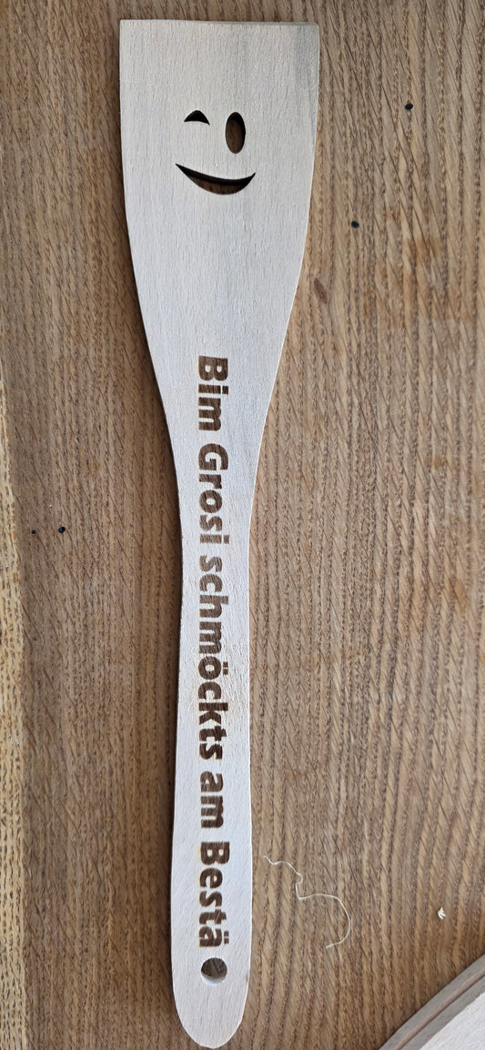 Pfannenwender Bim Grosi schmöckts am Beste