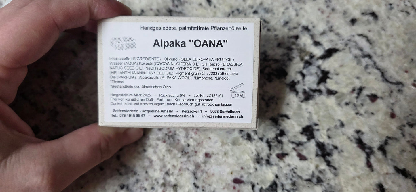 Seife aus Alpakawolle
