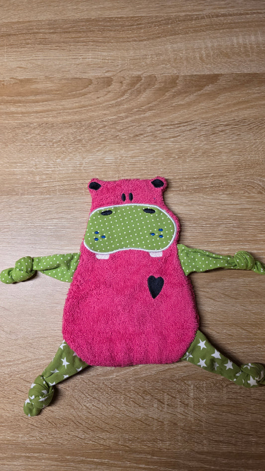 ❤️ Süsses Knister-Nilpferd – handgemacht mit Liebe 🦛