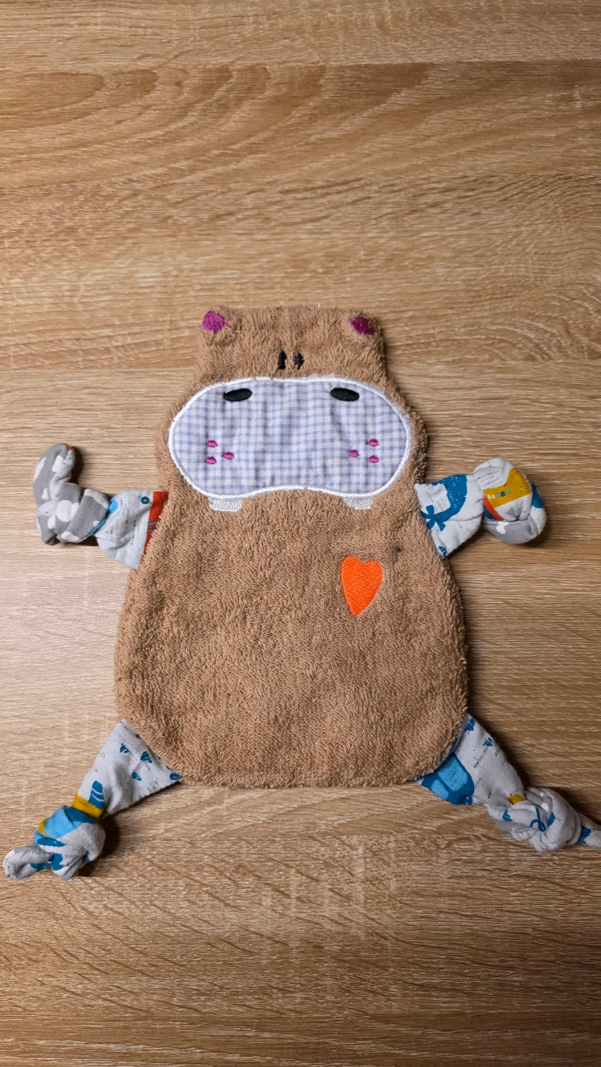 ❤️ Süsses Knister-Nilpferd – handgemacht mit Liebe 🦛