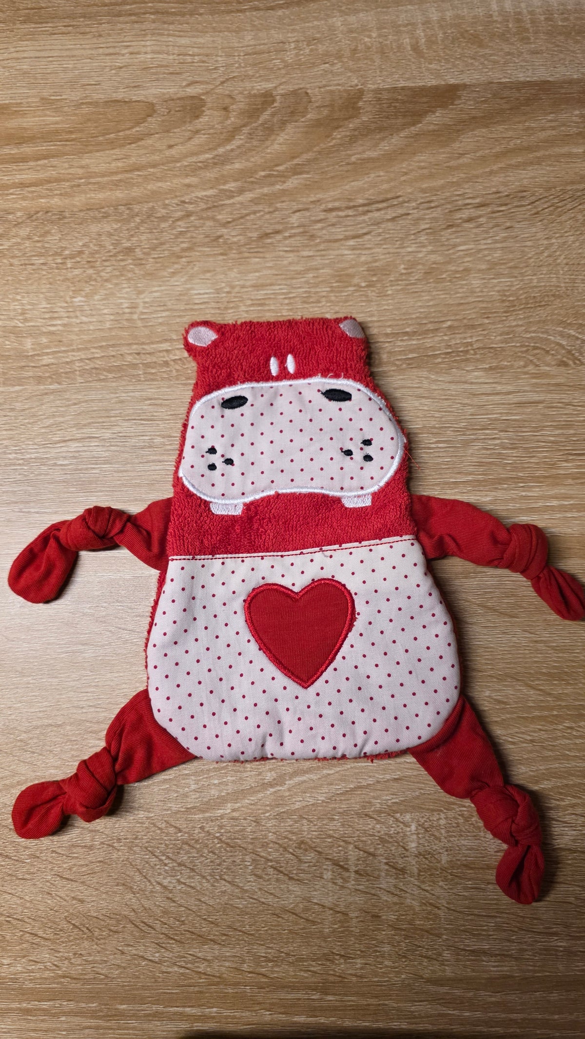 ❤️ Süsses Knister-Nilpferd – handgemacht mit Liebe 🦛