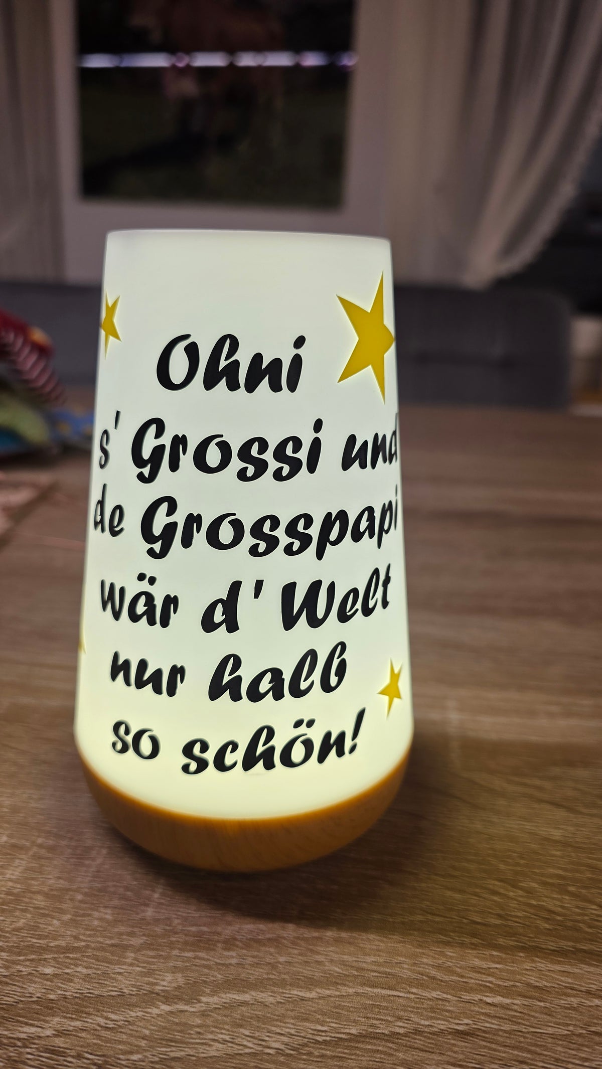 🌟 Personalisierte LED-Lampe für Grosseltern ❤️