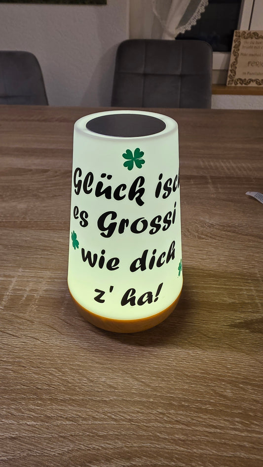 🍀 LED-Dekoleuchte mit Botschaft Grossi – USB-aufladbar &amp; Fernbedienung 🍀