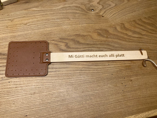 Fliegenklatsche Mi Götti macht euch alli platt