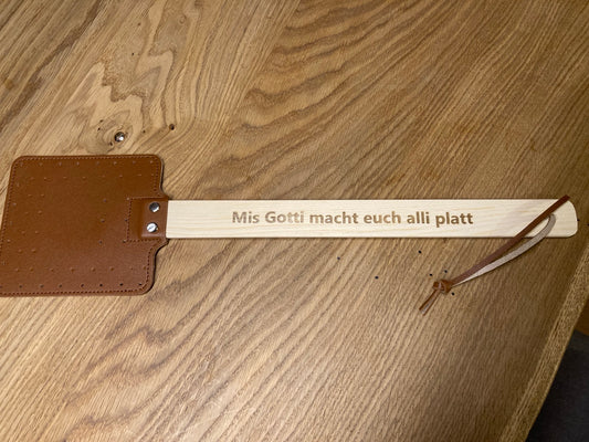 Fliegenklatsche Mis Gotti macht euch alli platt